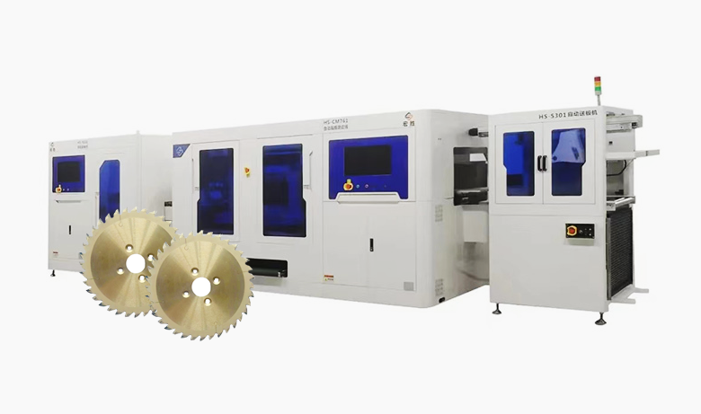 Automatic cutting and grinding machine is used to cut and grind the pressed circuit board（PCB）